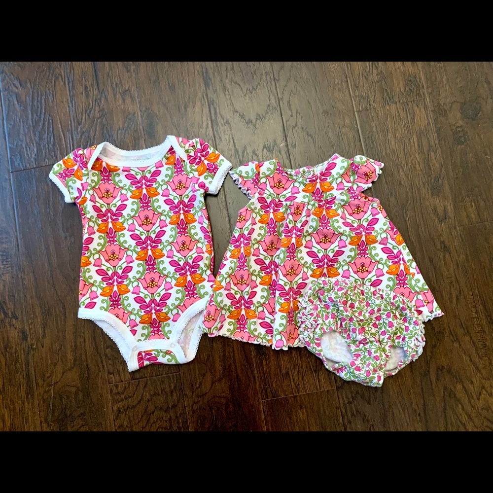 Vera Bradley 3-6 mo set and 9-12 mo onesie